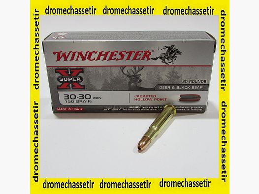 boite 20 Cartouches 30-30 Winchester hollow Point 150 grains cx30301