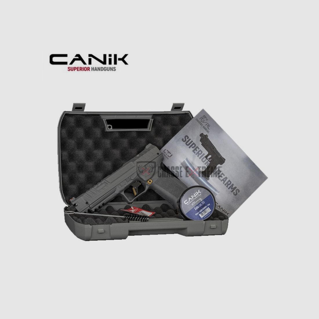 Pistool CANIK Rival Competition 18J Co2 Kal 50 Zilver/Goud, afbeelding 3 van 4