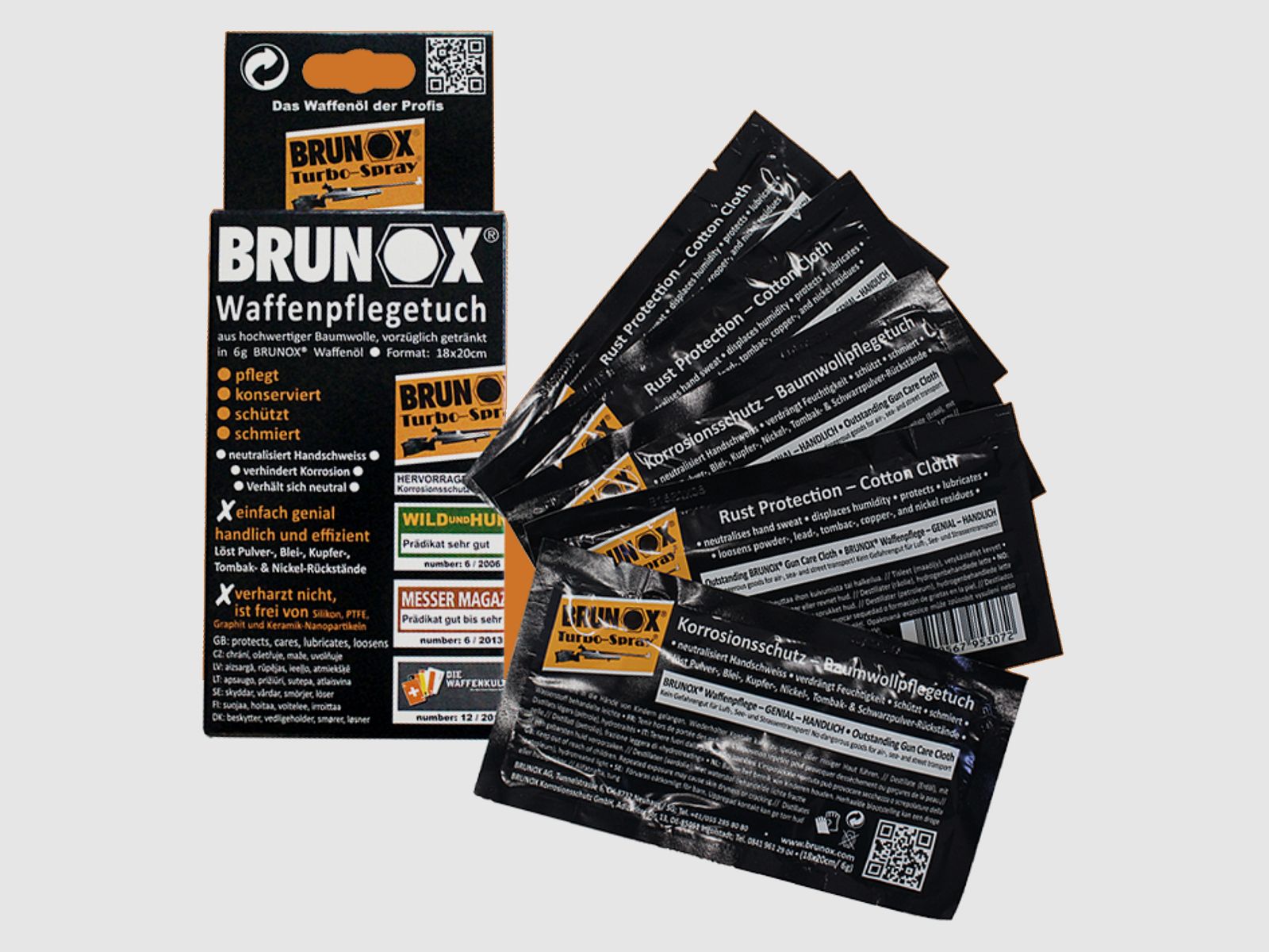 Brunox Waffenpflegetuch 18x20 cm 5 Stück