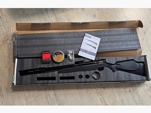 Diana Stormrider Schwarz Pressluftgewehr Kaliber 5,5, NEU, mit Regulator, Exportventil, 500 Diabolo und Halterung für Zielfernrohr