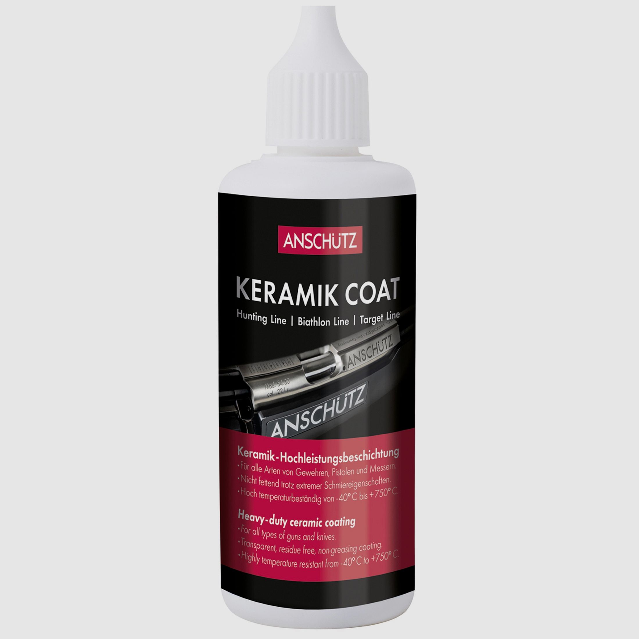 Anschütz 564 ceramic coat for rifles, pistols, and knives