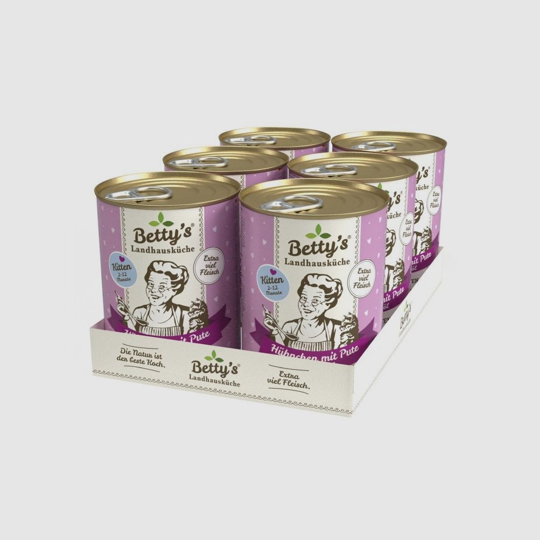 Betty's Landhausküche Kitten Hühnchen mit Pute 6 x 400g
