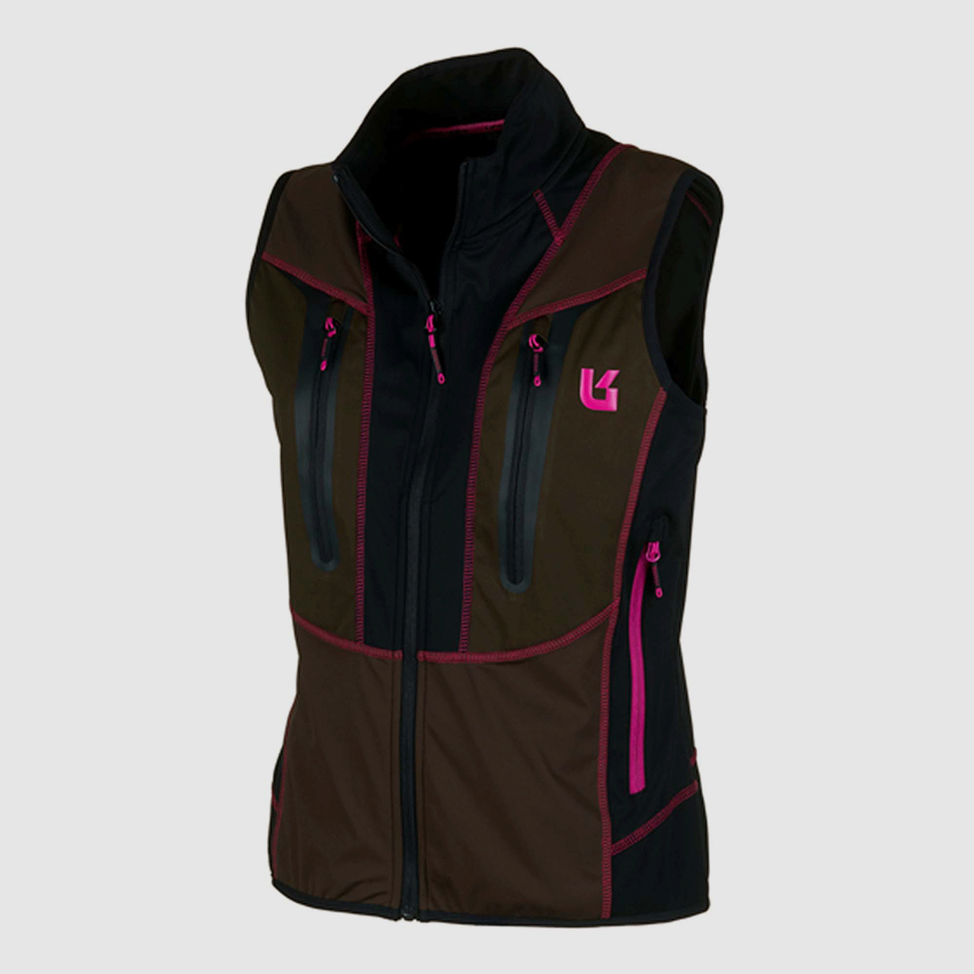 Gilet – Femme – Univers – Outdoor Adamello U-TEX Vert/Fuchsia, image 3 sur 4