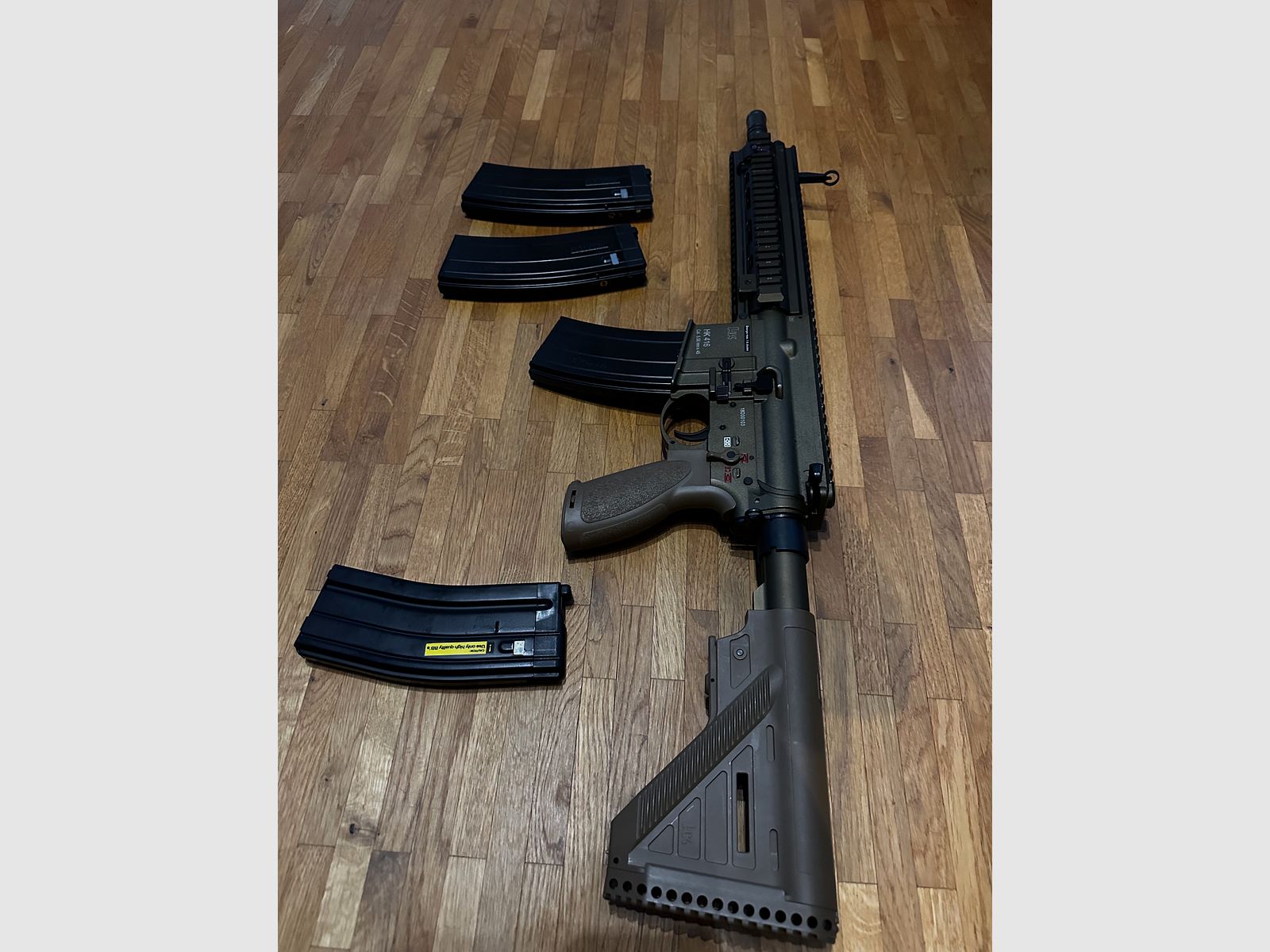 Heckler & Koch HK416 A5 Vollmetall Gas-Blow-Back 6mm BB RAL 8000. mit 3 Magazinen Gesamt!