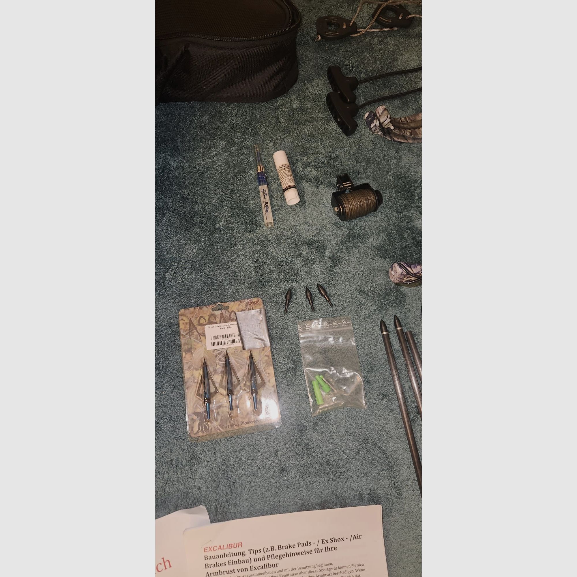 Excalibur Matrix 330 Armbrust + viel Zubehör (Ersatzwurfarme, Tasche, ZF) – sehr guter Zustand