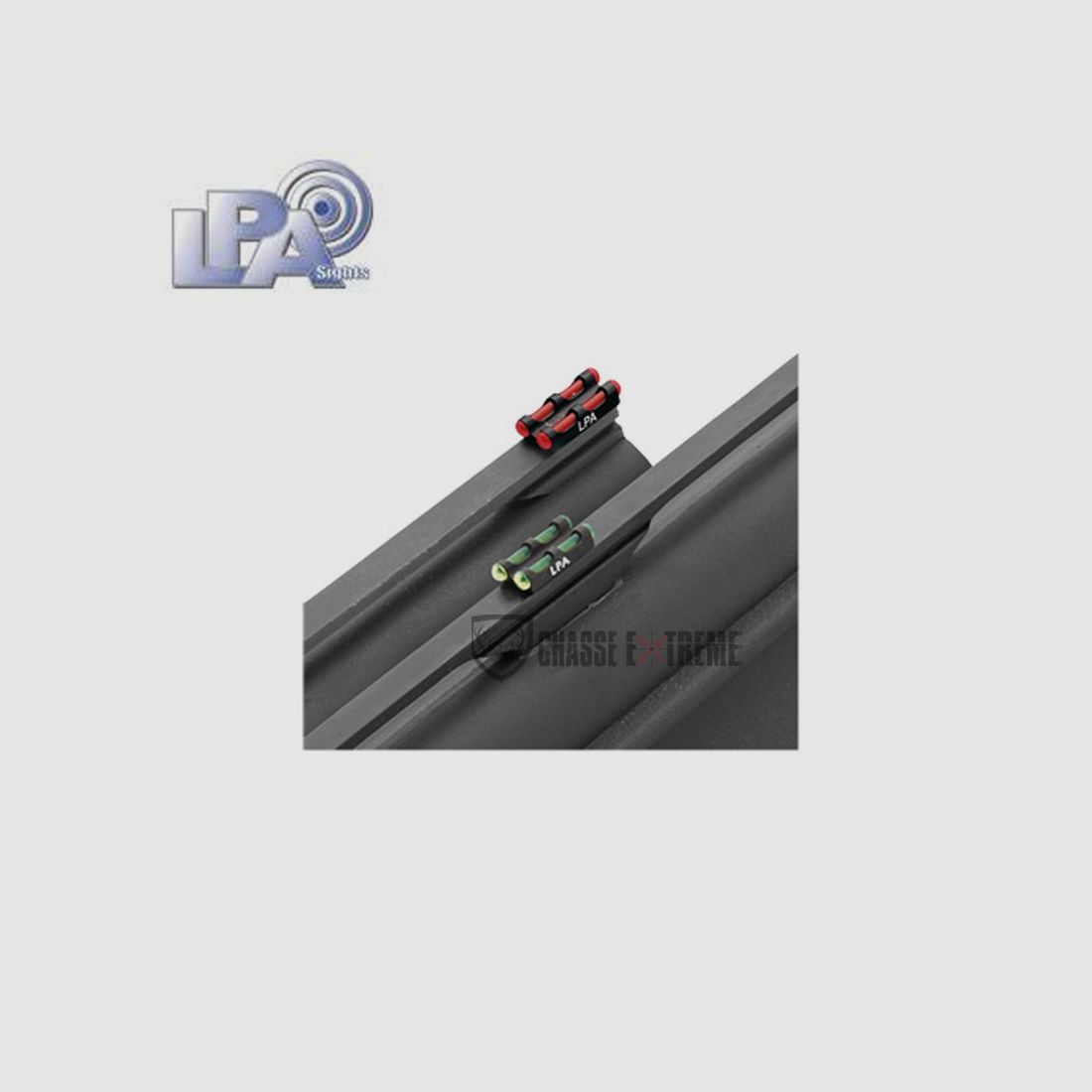 Doppelte Fiber-Optik-Visierung Grün LPA für Flinte Gewinde 2,6mm