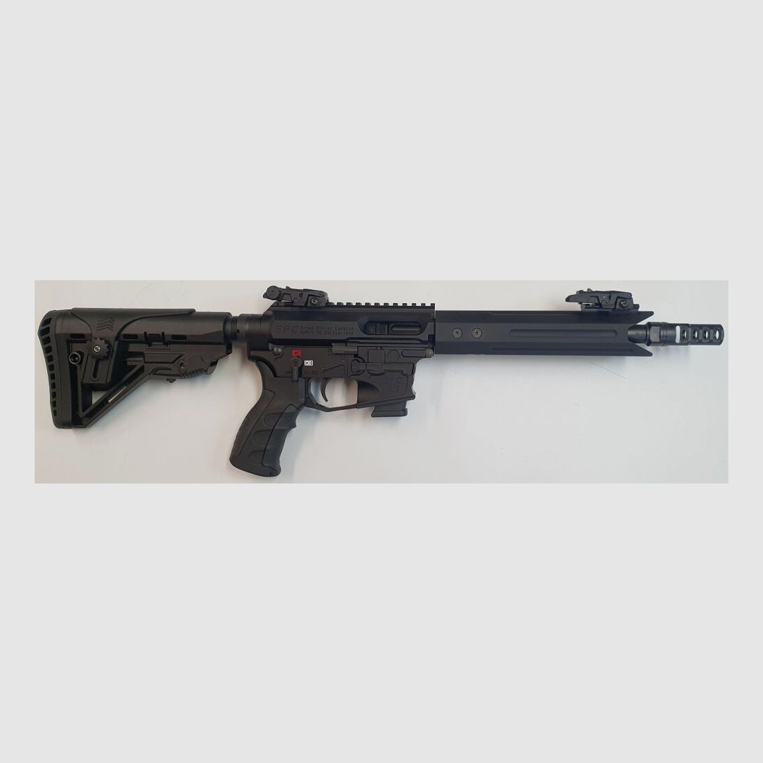 GWMH AG Selbstladebüchse GWMH SPC-SPORTER A5 10" (SWISS PISTOL CARBINE) BLACK Kal.9x19 AR15 Glock Magazin