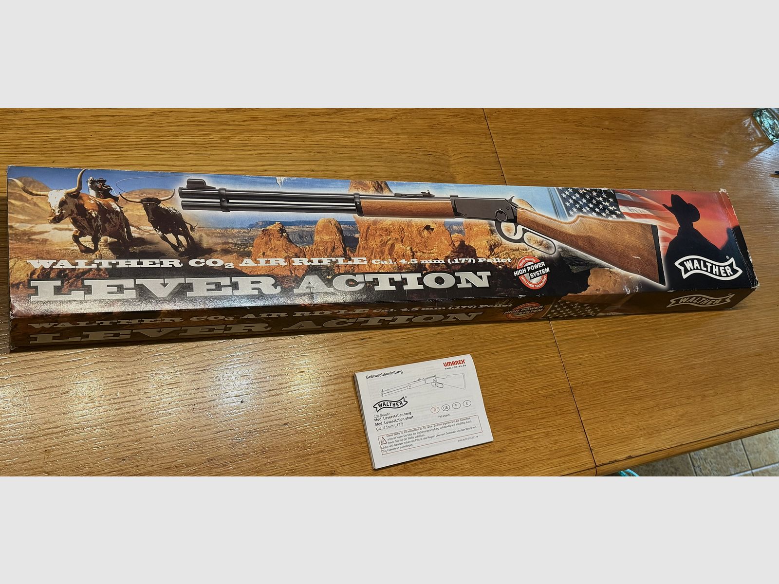 Walther Mod. Lever-Action long CO2 rifle Cal. 4.5mm