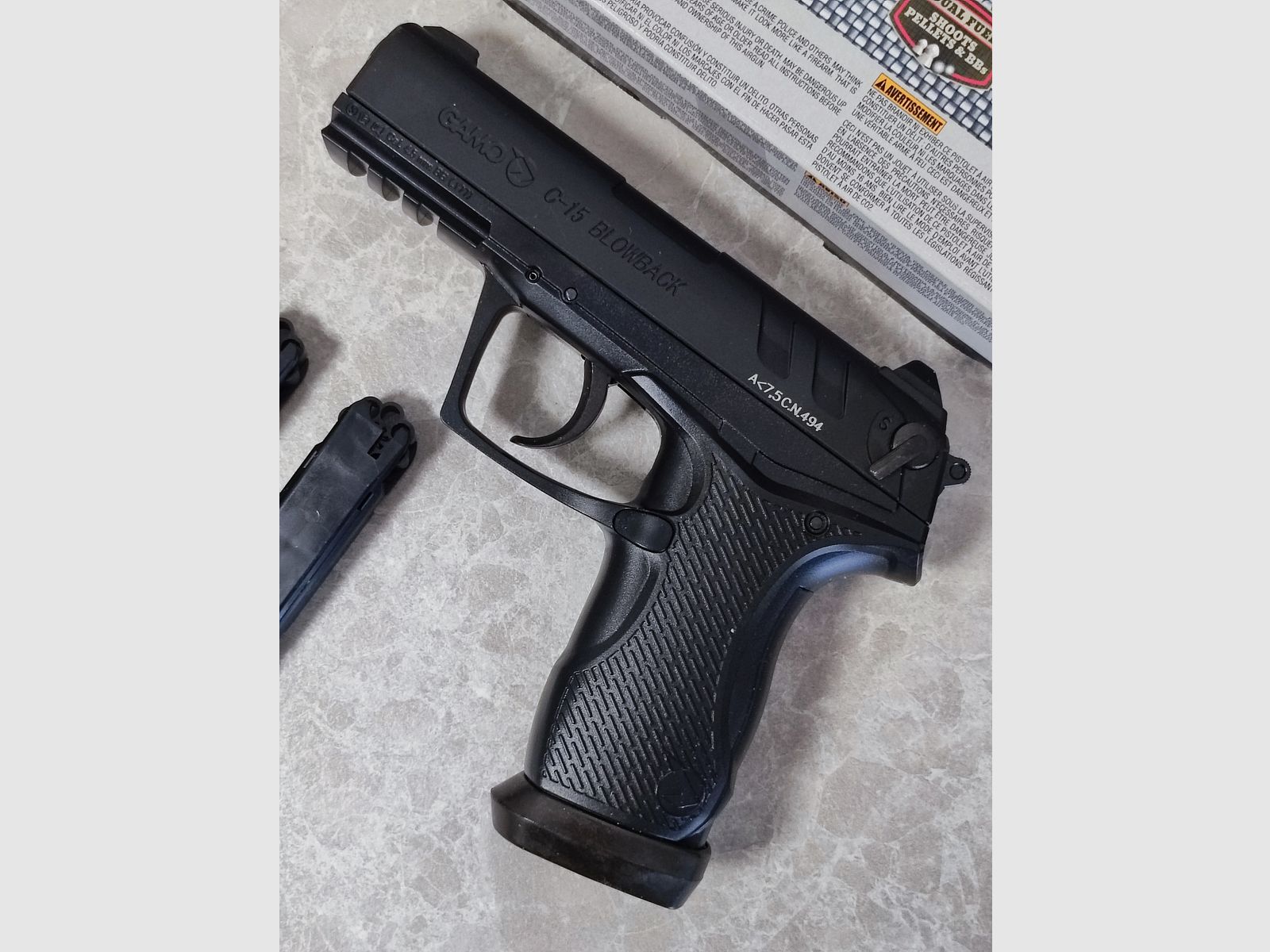 NEU Gamo C-15 Blowback CAL 4,5 schwarz CO2 Gas Pistole