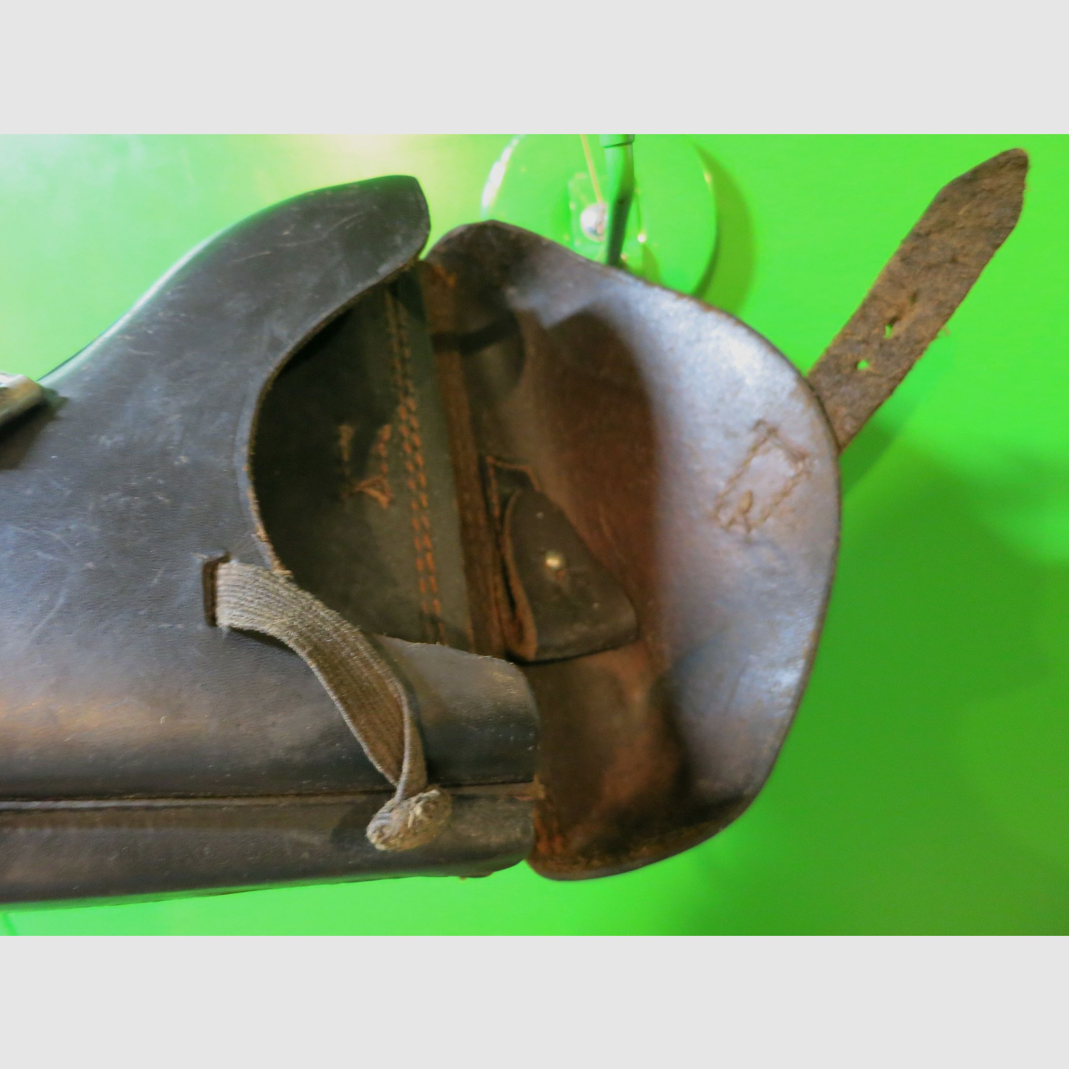 Gürtelholster Pistole Mauser/DWM/Erfurt P08 original,  Leder, Wehrmacht