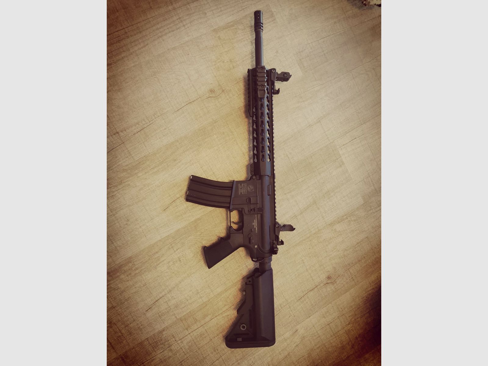Softair m4 A1 Carabina Colt (semiautomática) Set completo (0.5-1 Joule)