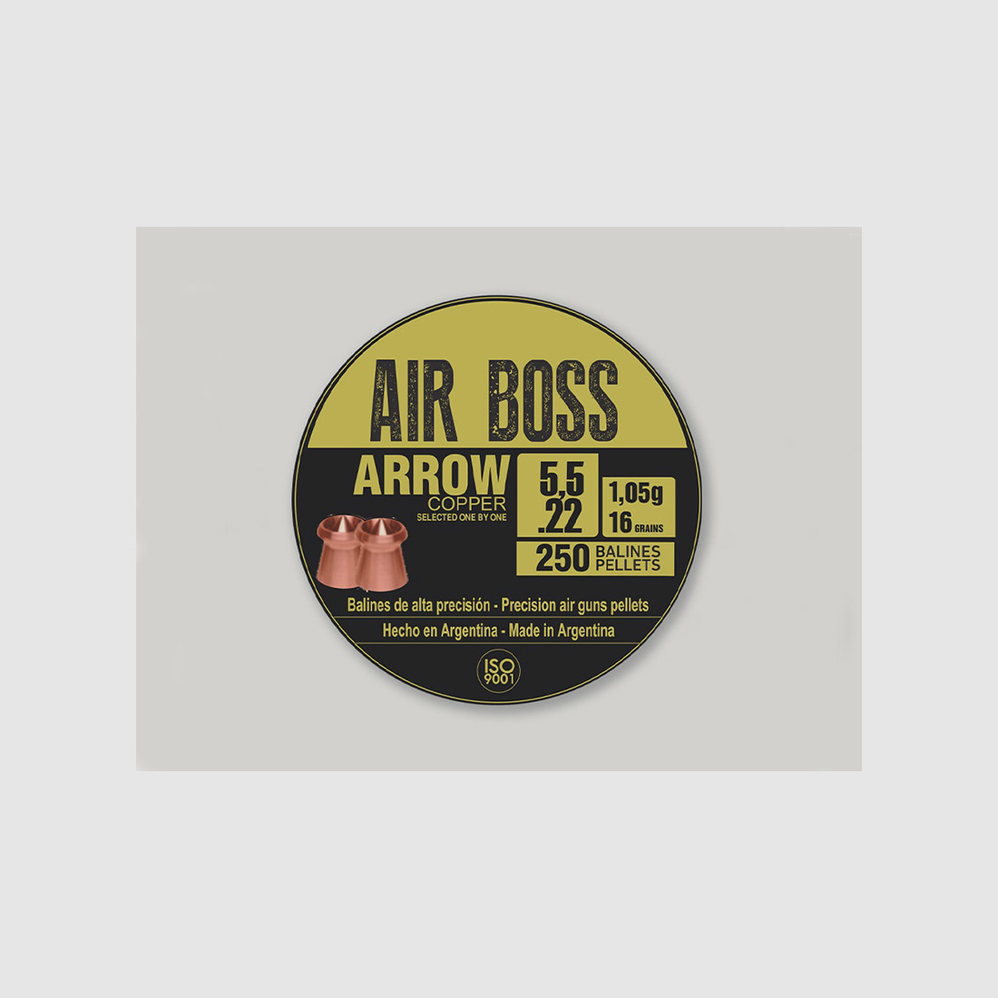 Hohlspitz Diabolos Apolo Air Boss Arrow Copper Kaliber 5,5 mm 1,05 g glatt Kupfer 250 StĂĽck
