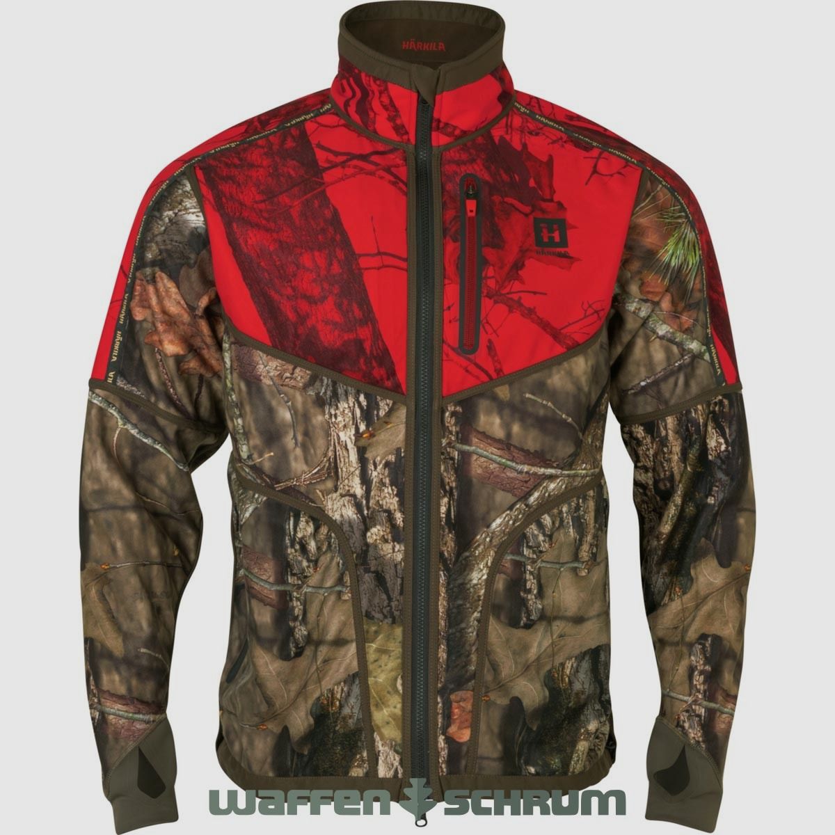 Härkila Fleeejacke Kamko ReversibleWSP  Green/MossyOak Break-upCountry
