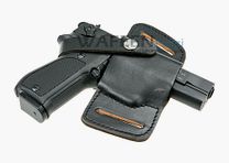 Holster na pasek Belt-Slide, pełna skóra bydlęca z klapą dla Walther, H&K, Sig-Sauer, Röhm, Zoraki