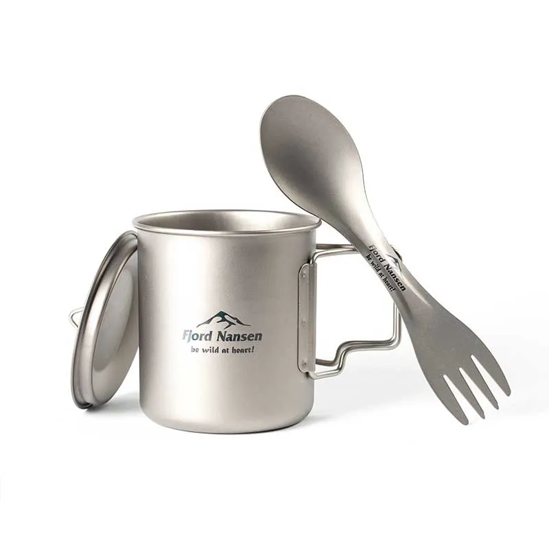 Fjord Nansen – set de excursionista: taza de titanio / cuchara-tenedor de titanio JACON TITANIUM SET, imagen 1 de 2