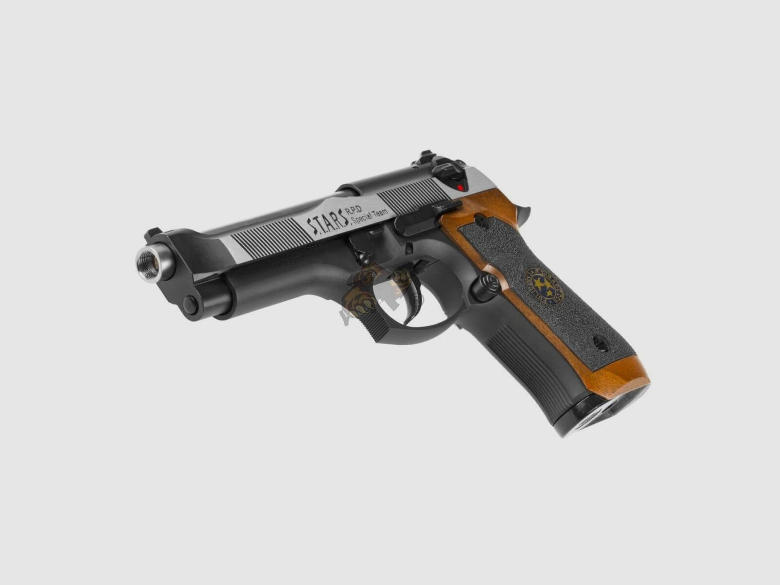 M92 Mod. Samurai Edge Bicolor Volledig Metaal (Zwart/Zilver/Hout) Airsoft -F-