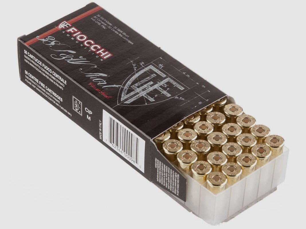 FIOCCHI Ammunition – 38 S&W Short – 145 grains – jacketed, image 1 of 3