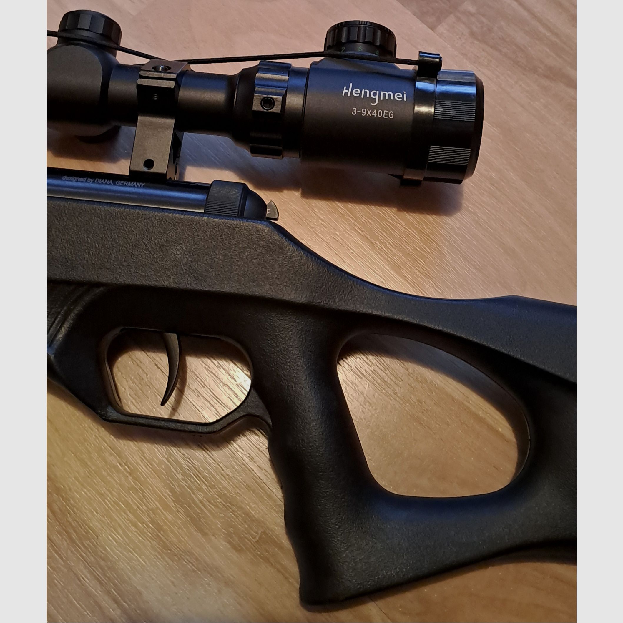 DIANA eleven with scope and very good bag.