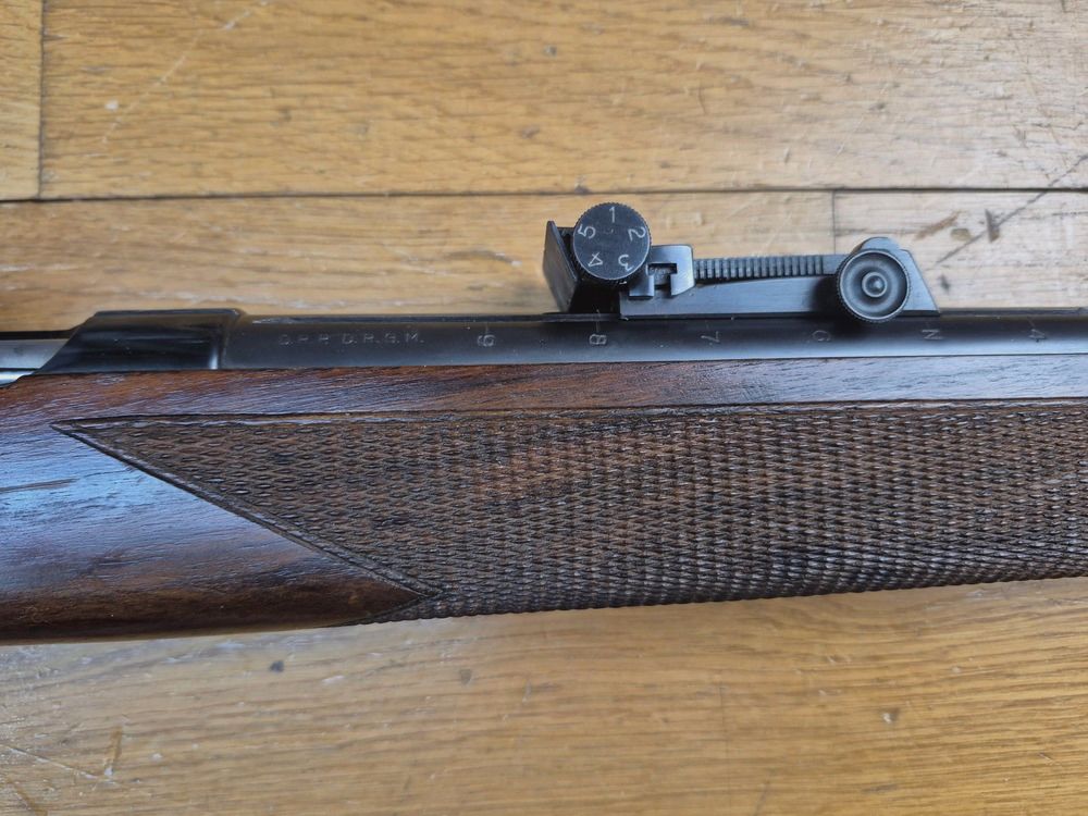 Very beautiful competition rifle Mauser ES 350 B – III Reich – Model championship rifle – 22LR – Weapon from late 1936 – Mono-serial number – Mauser diopter – Splendid condition almost museum-like – TBE++, image 8 of 48
