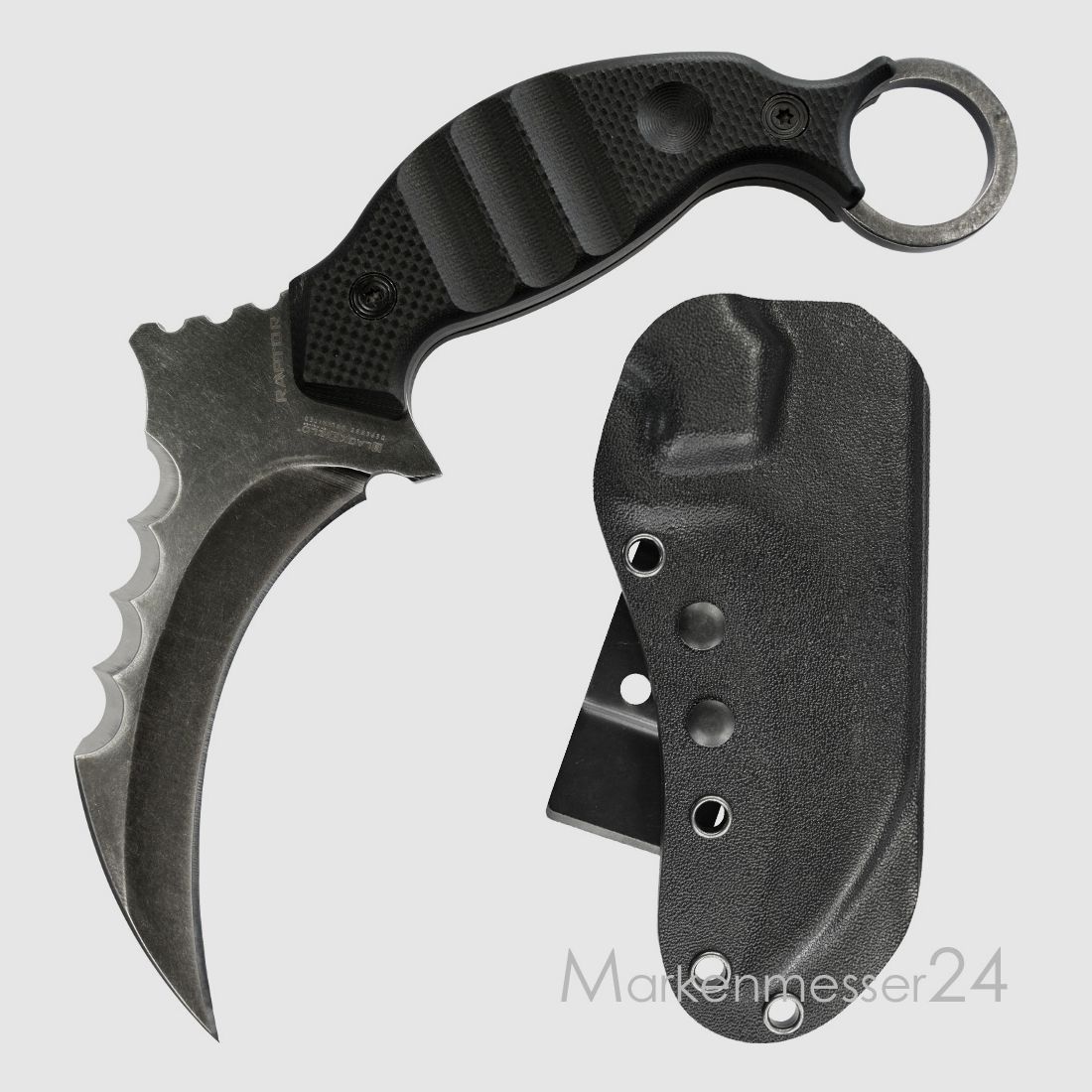 BlackField Raptor Groes Karambit-Messer mit Kydex-Scheide