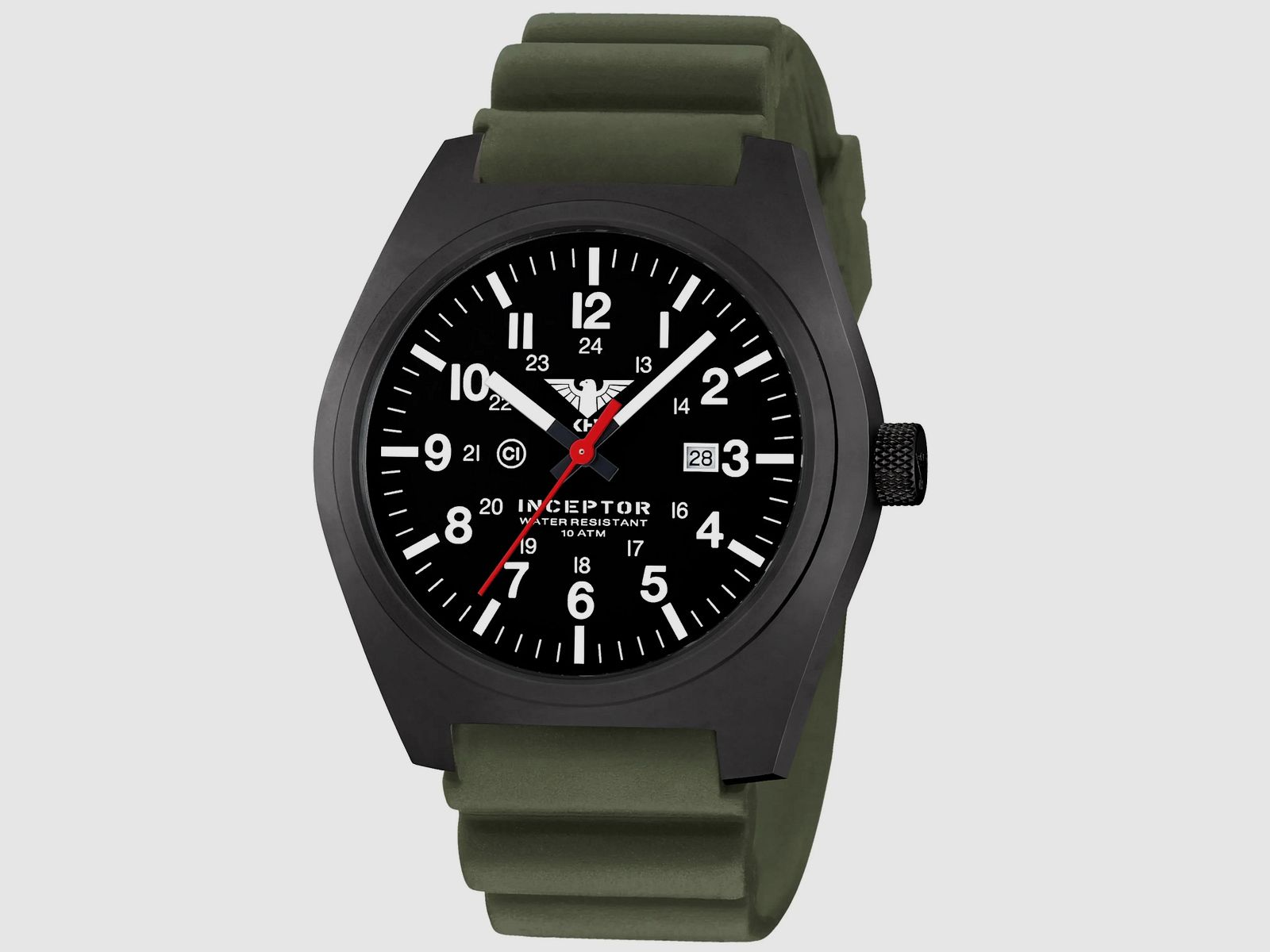 KHS KHS Uhr Inceptor Black Steel Diverband oliv