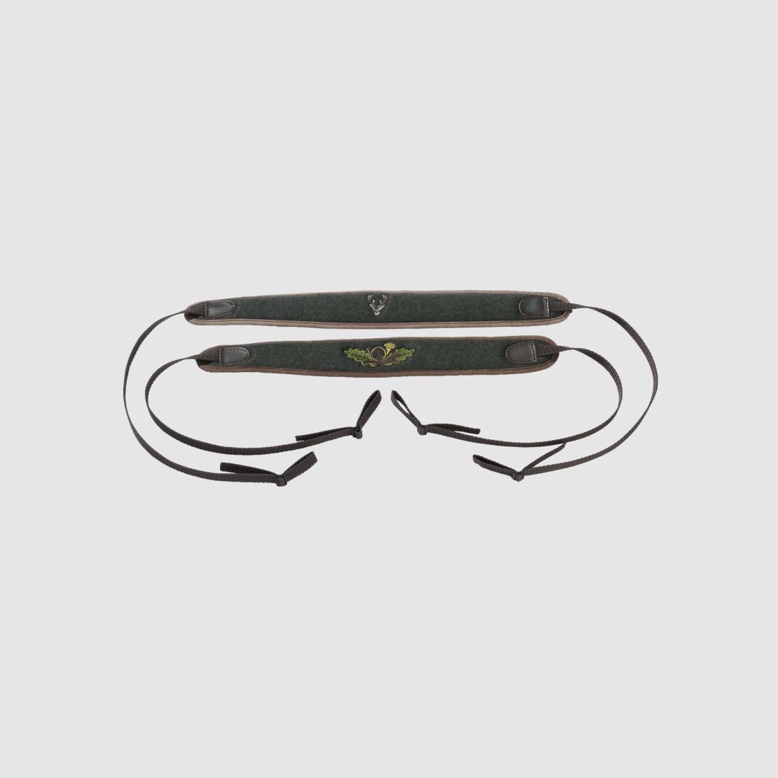 BINOCULAR STRAP WOOL WITH EMBROIDERY DEER