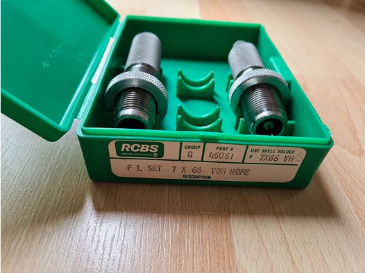 RCBS Matrizensatz 7 x 66 vom Hofe Full Length Rifle 2-Die-Set wie NEU