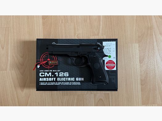 Cyma CM.126 "Gen. 2" AEP schwarz inkl. Mosfet und Akku