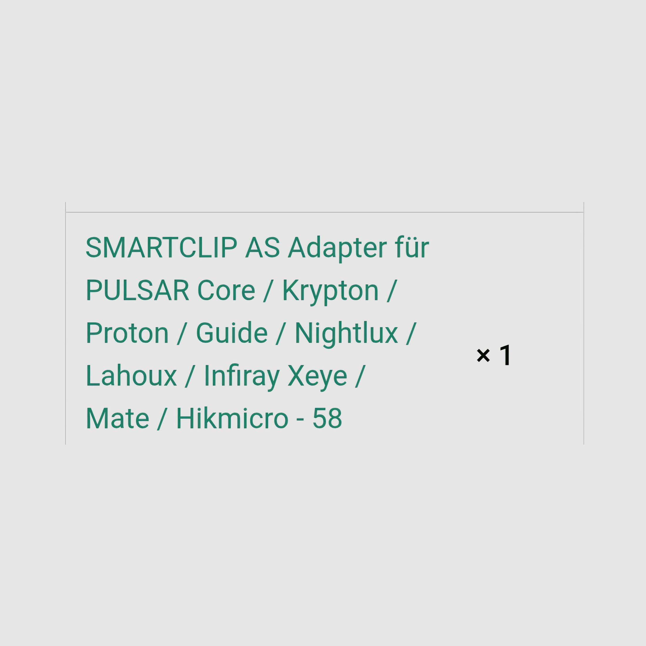 SMARTCLIP AS Adattatore 58mm