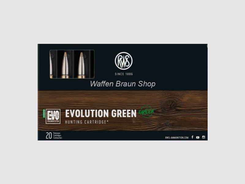 RWS 6,5 Creedmoor, Evo Green, 6,0g 20 Stück