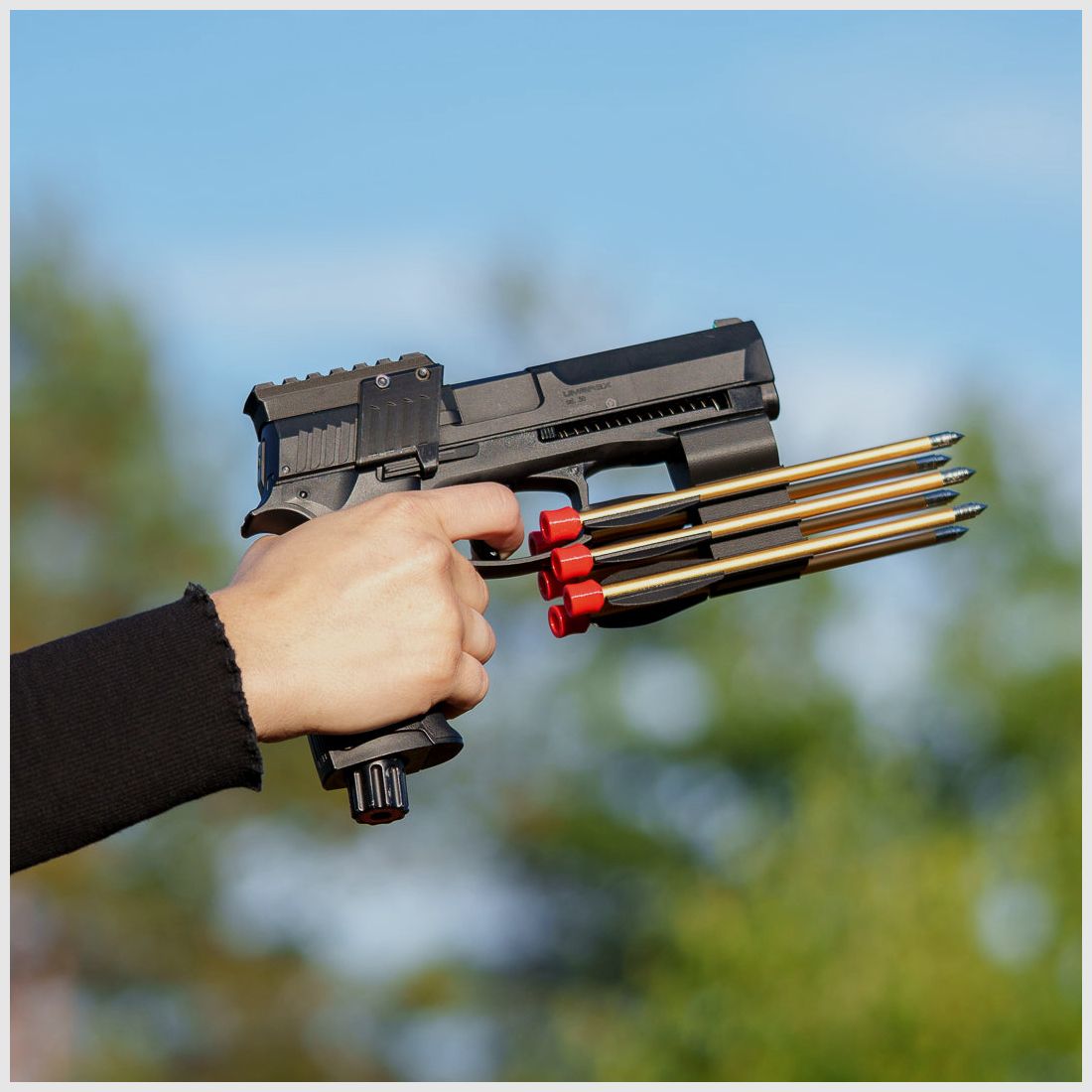 BUNDLE | ARROW HOLDER | Pfeilhalter + 6 Arrows | ROT oder Schwarz | T4E HDP50