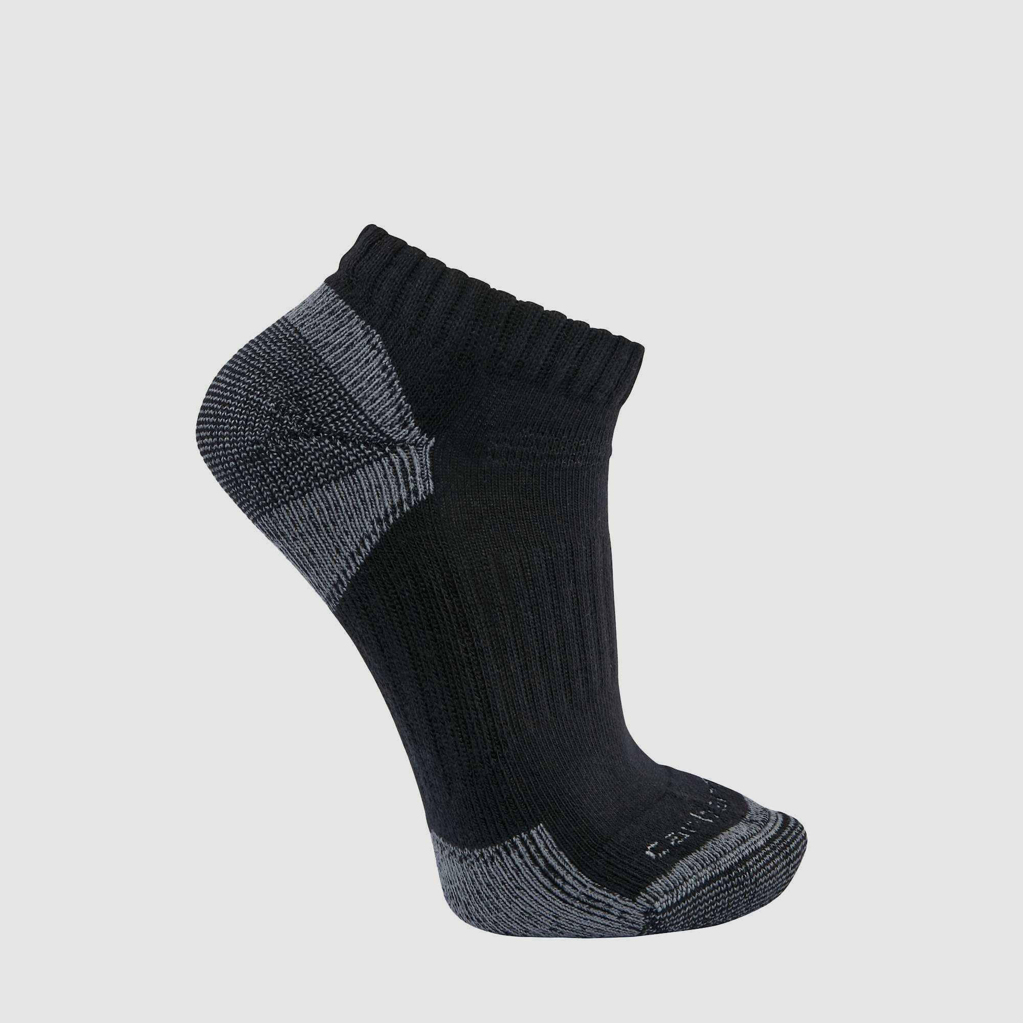 Carhartt Chaussettes Basses en Mélange de Coton 3-Pack Hommes Noires XL