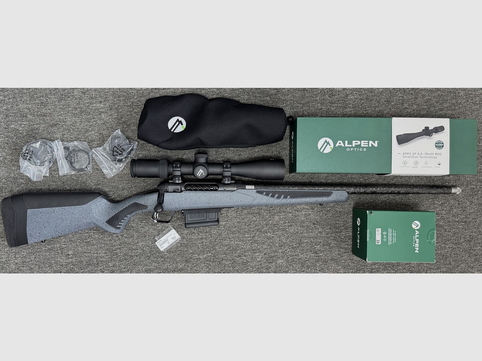 Savage 110 Carbon Predator BA 6,5mm Creedmoor mit Alpenoptics APEX 2,5-16x42 - Neuwaffe