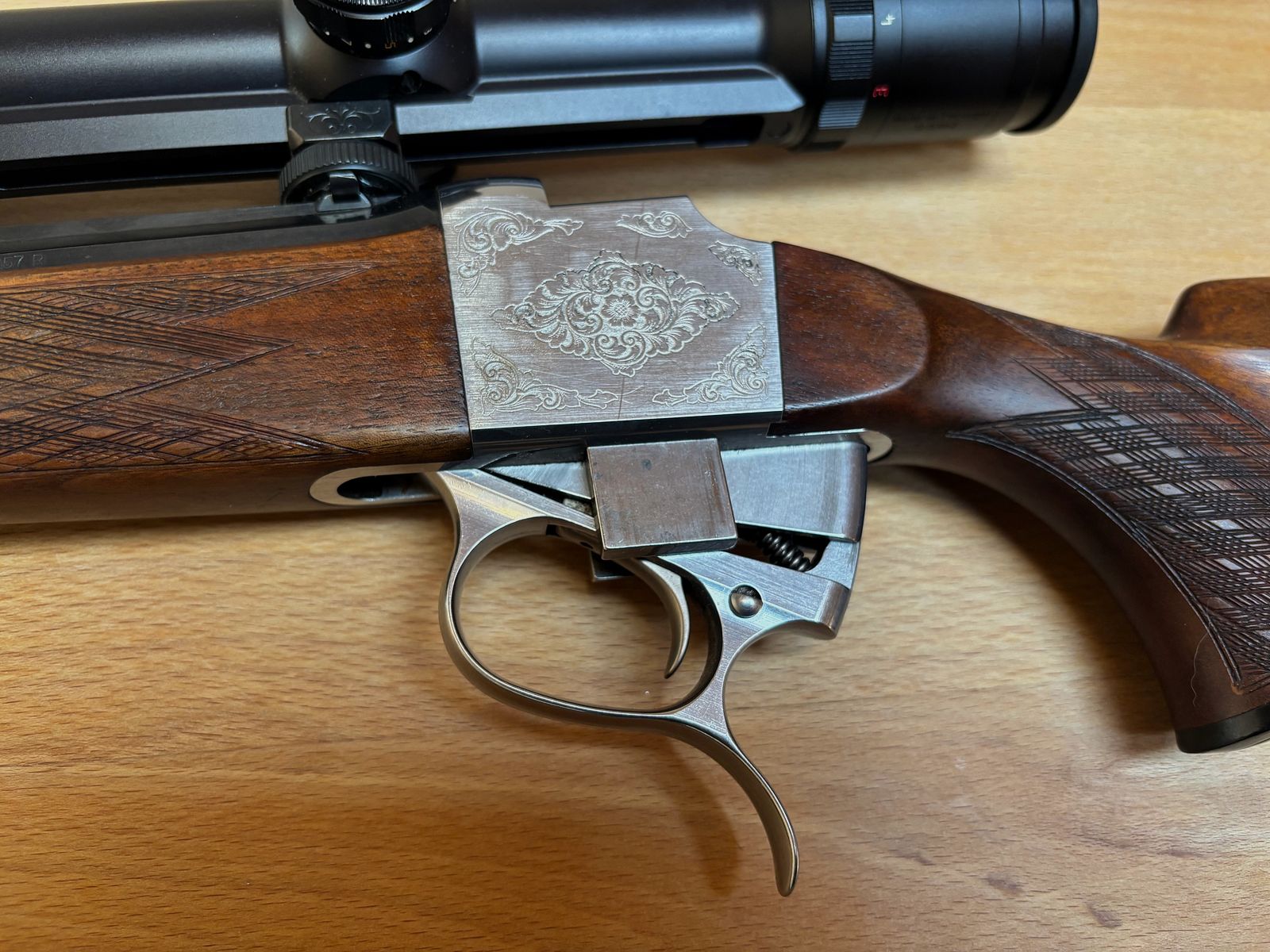 RARITÀ Blaser 820 Standard Blockbüchse – Cal. 6,5x57R – ottimo stato con Leica Visus 3.12x50l LW reticolo illuminato