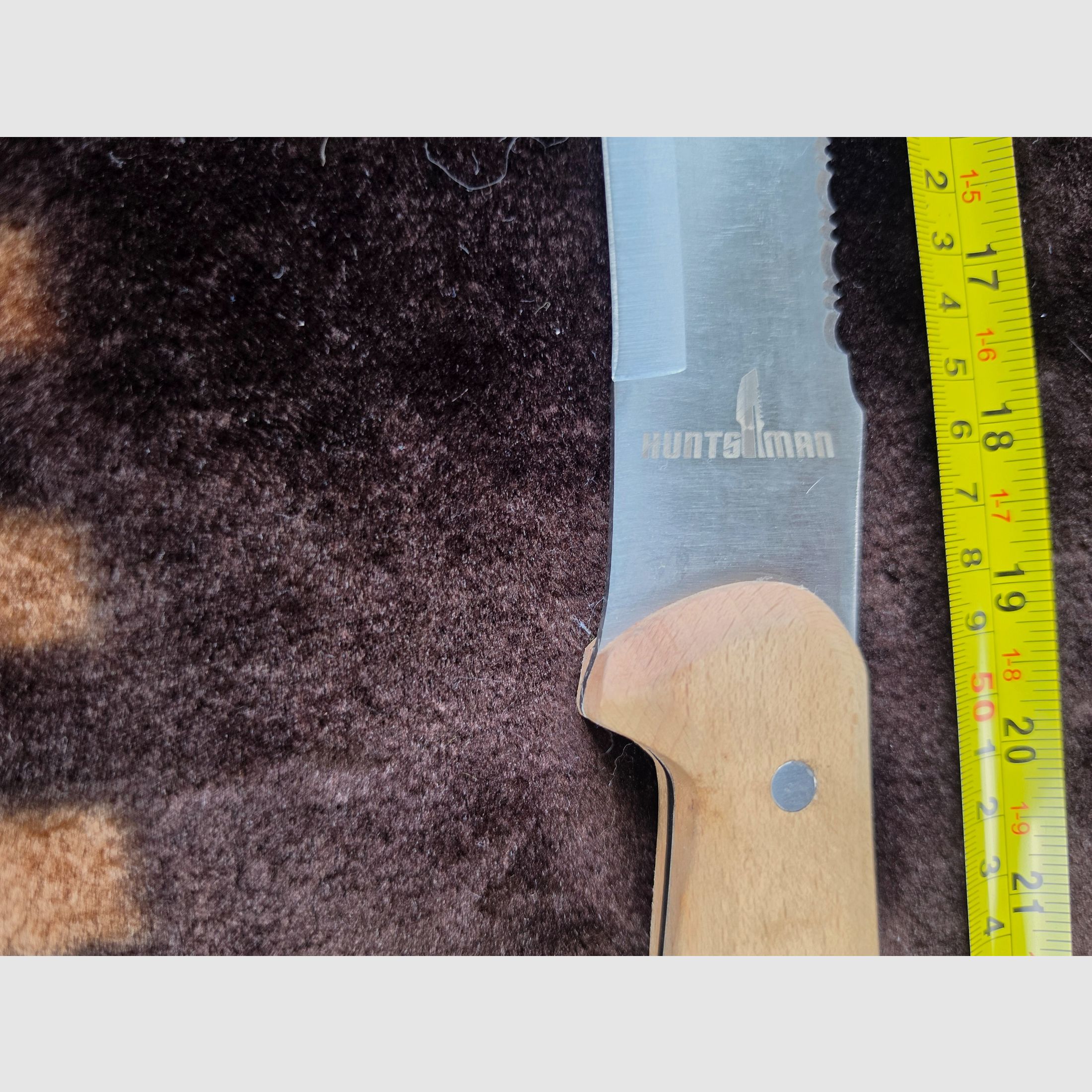 Huntsman Machete / Outdoor-Machete mit Sägerücken & Holzgriff (Gesamtlänge ca. 60 cm), Bild 4 von 4