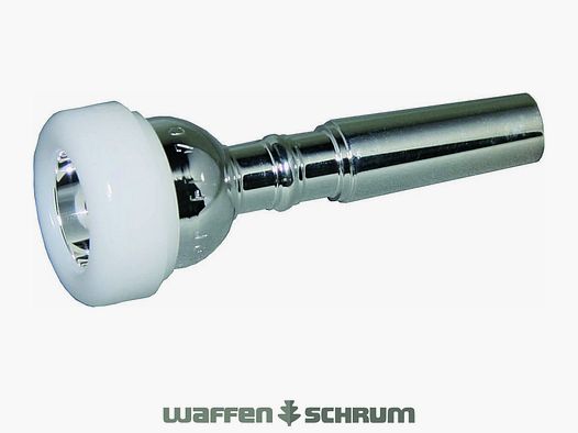 Dotzauer Mundstück für Plesshorn mit Kautschukrand Messing versilbert