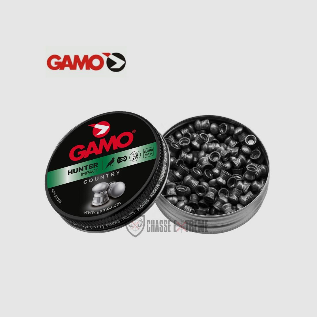 200 Plombs GAMO Hunter Tête Ronde cal 6.35 mm, image 1 sur 6