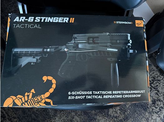 Steambow Stinger II Tactical (55 lbs) mit V2 Schnelllader und weiteres an Zubehör *TOP* 