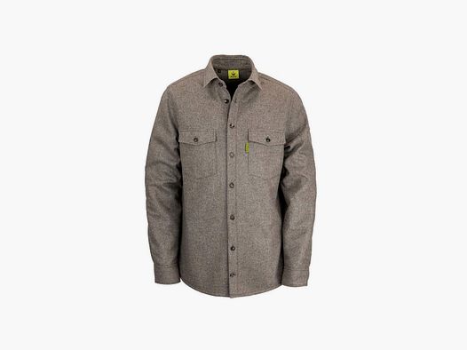 WALDKAUZ camicia in lana merino e loden "Grimbart", grigia New-Fit L (52)
