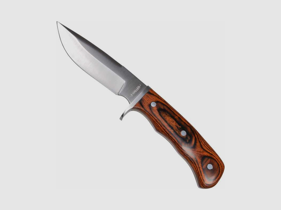 Haller Jagdmesser Outdoormesser mit Pakkaholzgriff