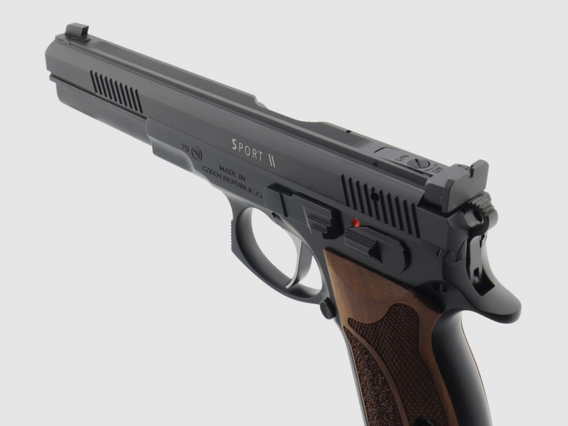  Waffen Oschatz Sport II SA 6" Longslide Matchpistole Nussbaum Matchgriff original von Waffen-Oschatz Stuttgart CZ75
