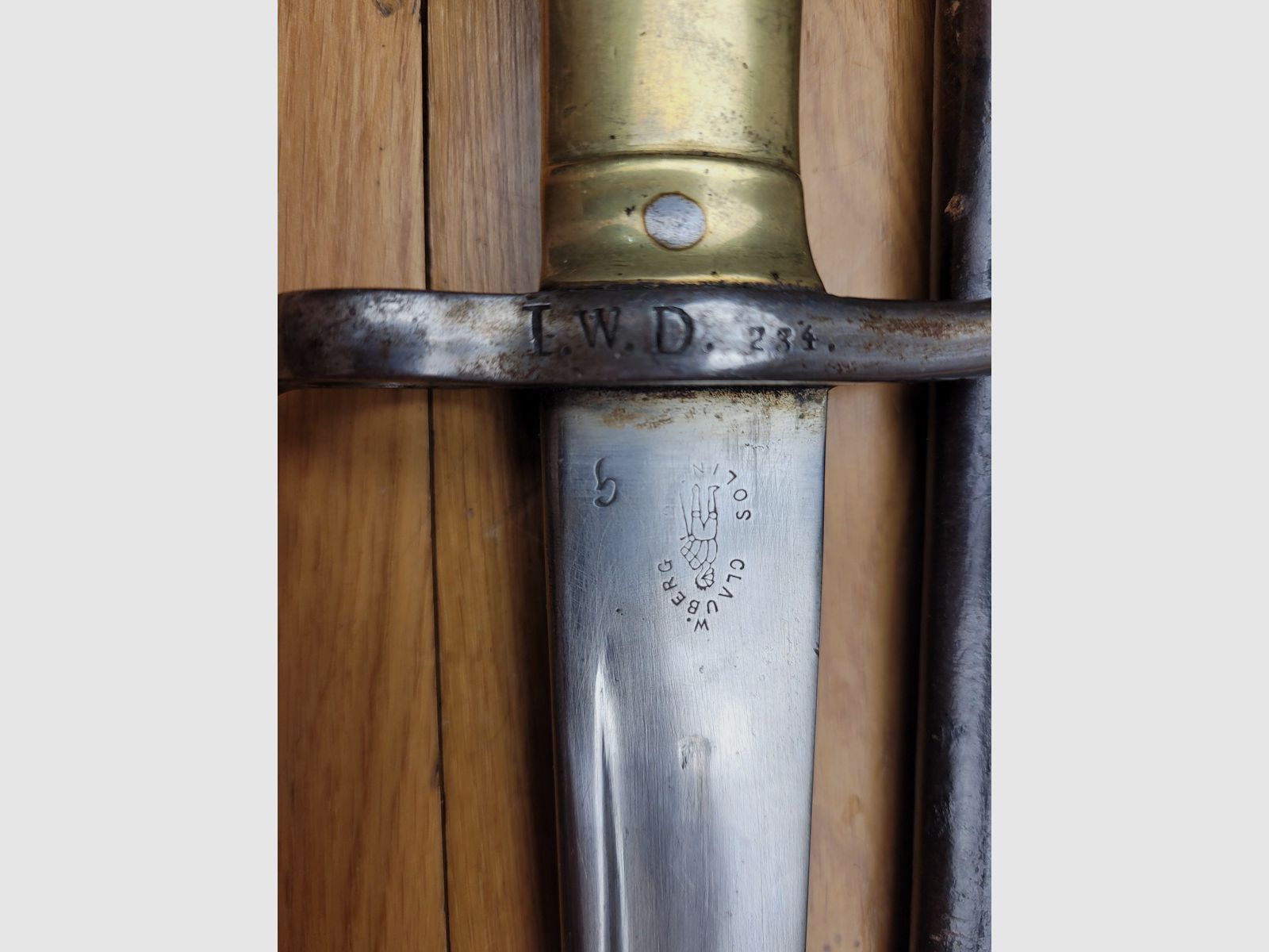 Bayonett des Fusiliers 1860 – Marineinfanterie Preußen – mit Nummer – W68 „Clauberg + Chevalier“ – TBE, Bild 5 von 17