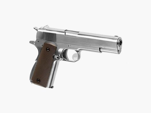 Pistola Airsoft - WE M1911 Full Metal V3 GBB-Silver - da 18 anni, oltre 0,5 Joule
