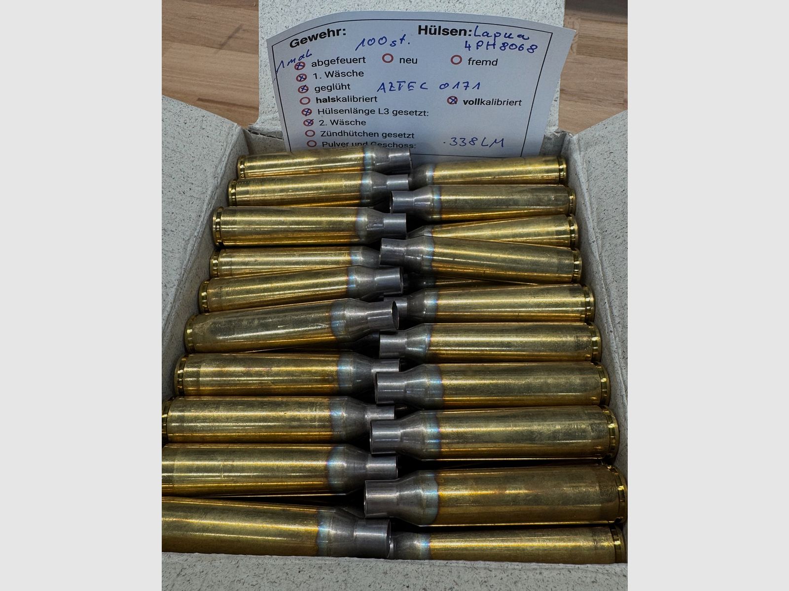 Lapua Hülsen & Geschosse  in .338 LM
