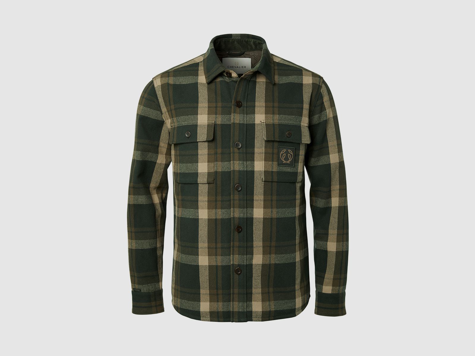 Chevalier Hemd Axe Overshirt  Green Checked