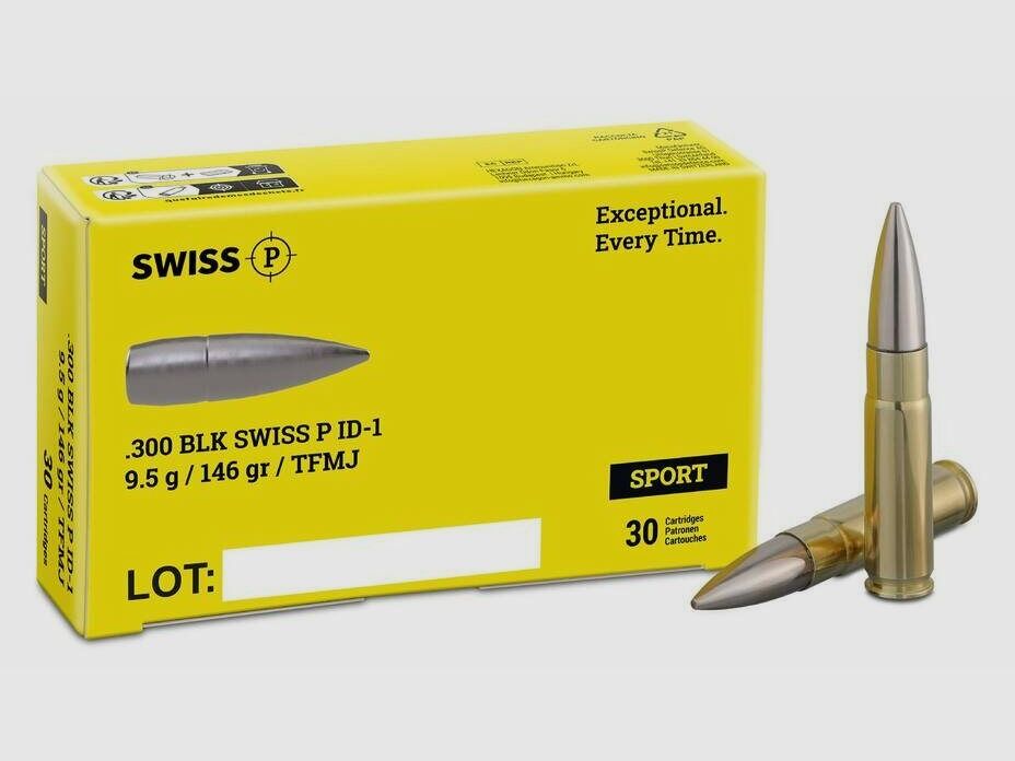 SWISS P .300 AAC Blackout TFMJ ID-1 146grs / 9,5g