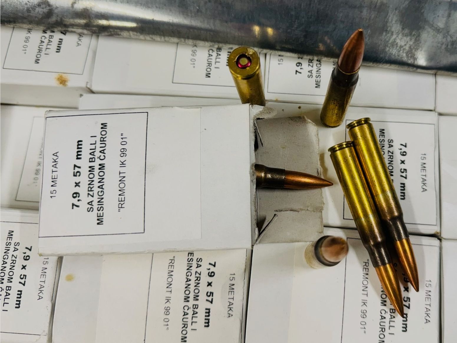 Surplus, 8×57 IS M-49, in Messinghülsen, FMJ 196 gr., in Originalverpackung, kein Postversand, 900 Stk., Bild 3 von 3