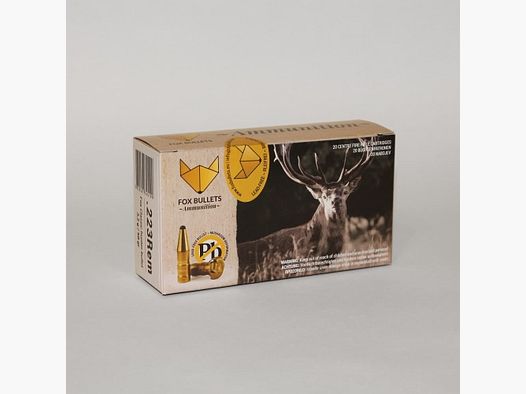 Fox Bullets Classic Hunter .223 Rem. 50GR / 3,2g sans plomb 20 cartouches