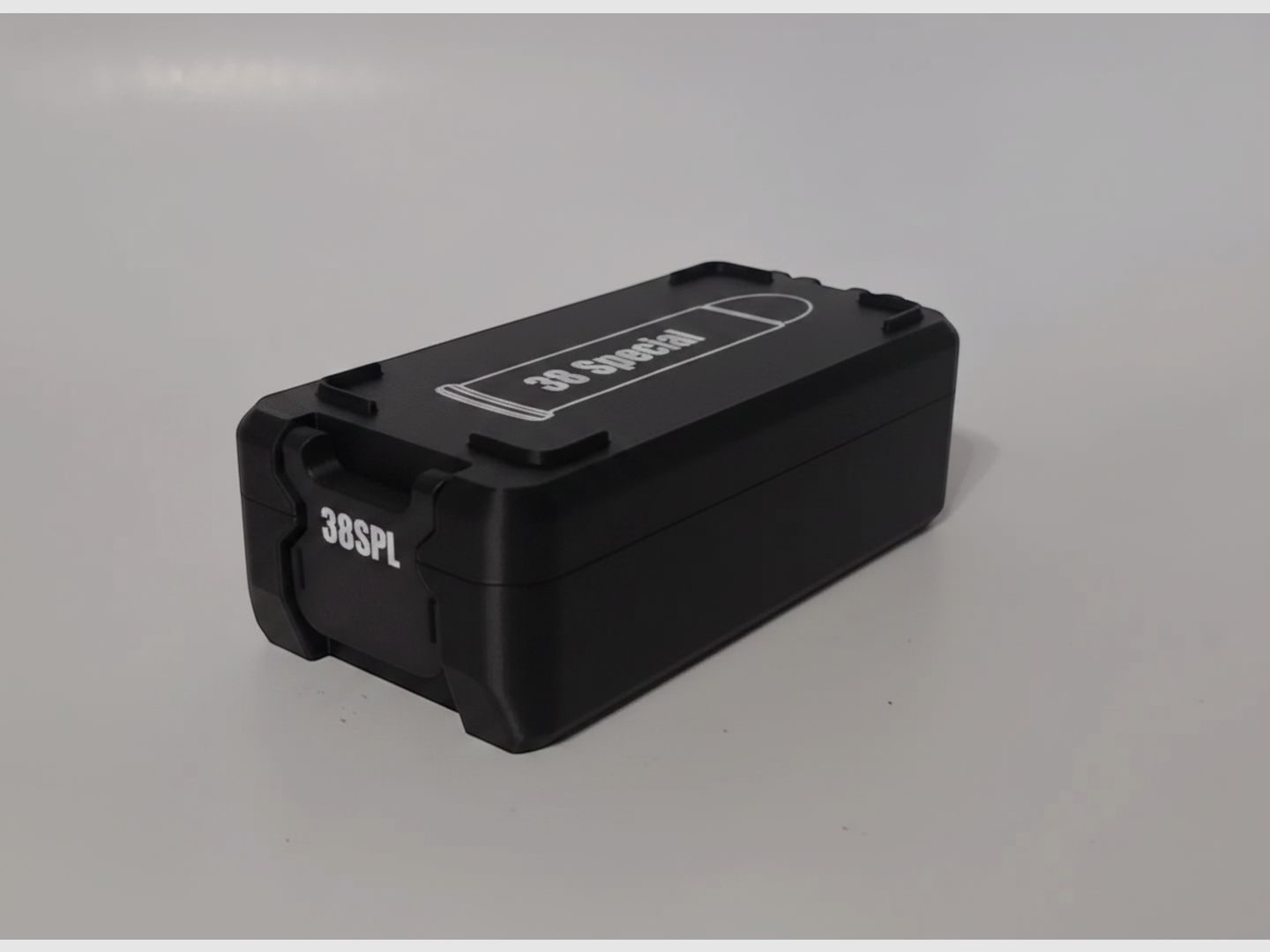 Filamelt Munitionsbox / 38 Special / 'Klapp- / Rastdeckel' / Patronenbox, Ammo Box