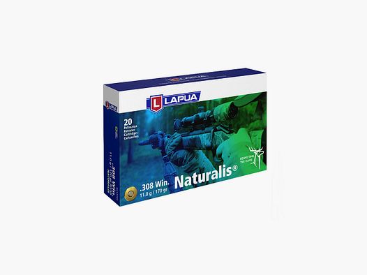 Lapua Naturalis Büchsenmunition 170grs .308Win bleifrei